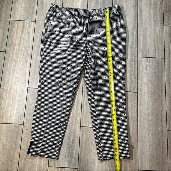Talbots Curvy Petite Wool Blend Gingham Polka-Dot Ankle Pant Size 10P - Picture 2 of 8